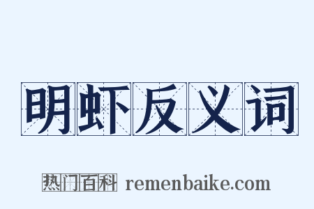 明虾反义词是什么意思的图片